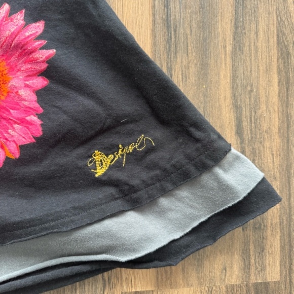 Desigual Flowers and Sunglasses Comfy Skirt sz XL - Picture 2 of 4